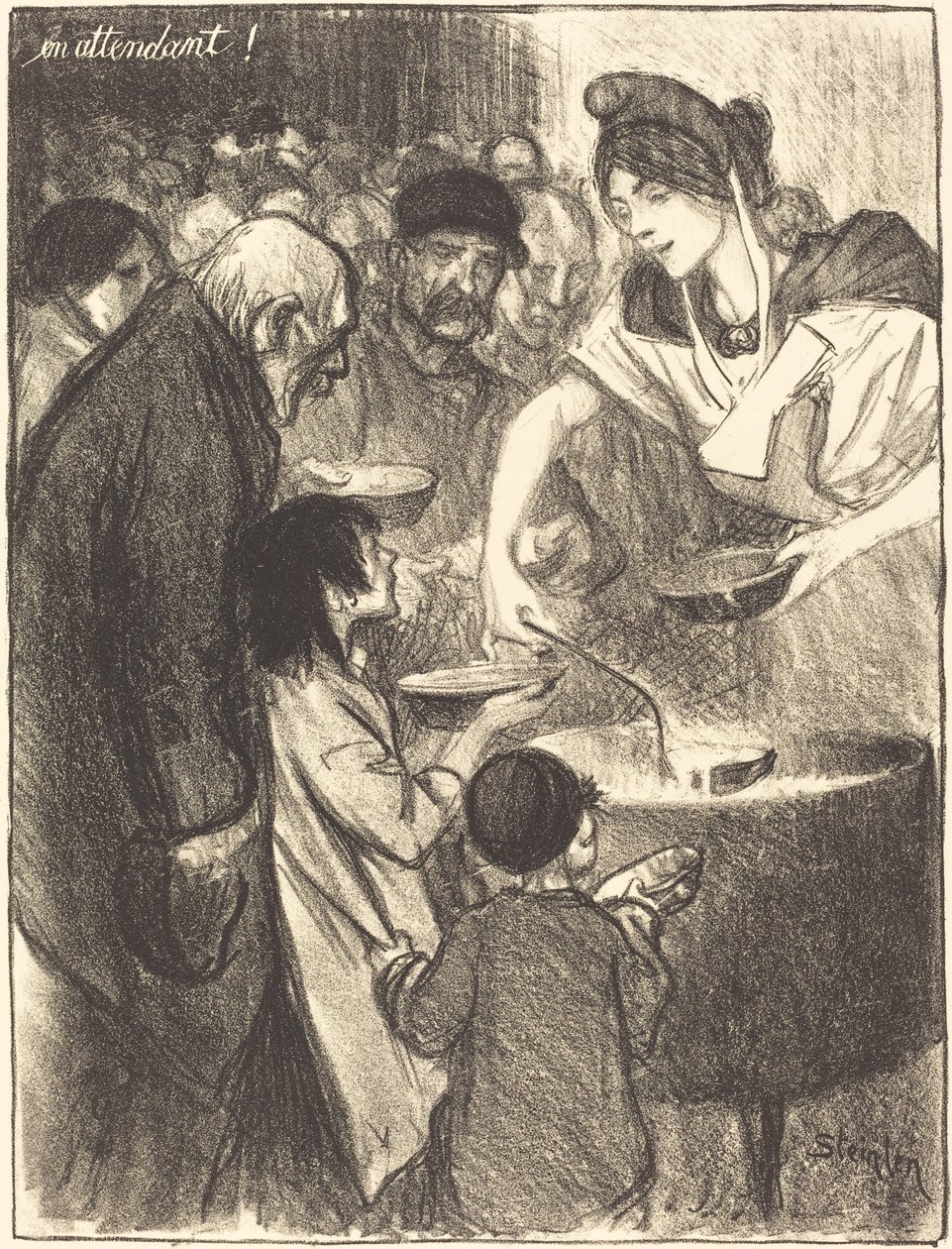 Posługaczka oczekująca, 1895. autorstwa Théophile Alexandre Steinlen