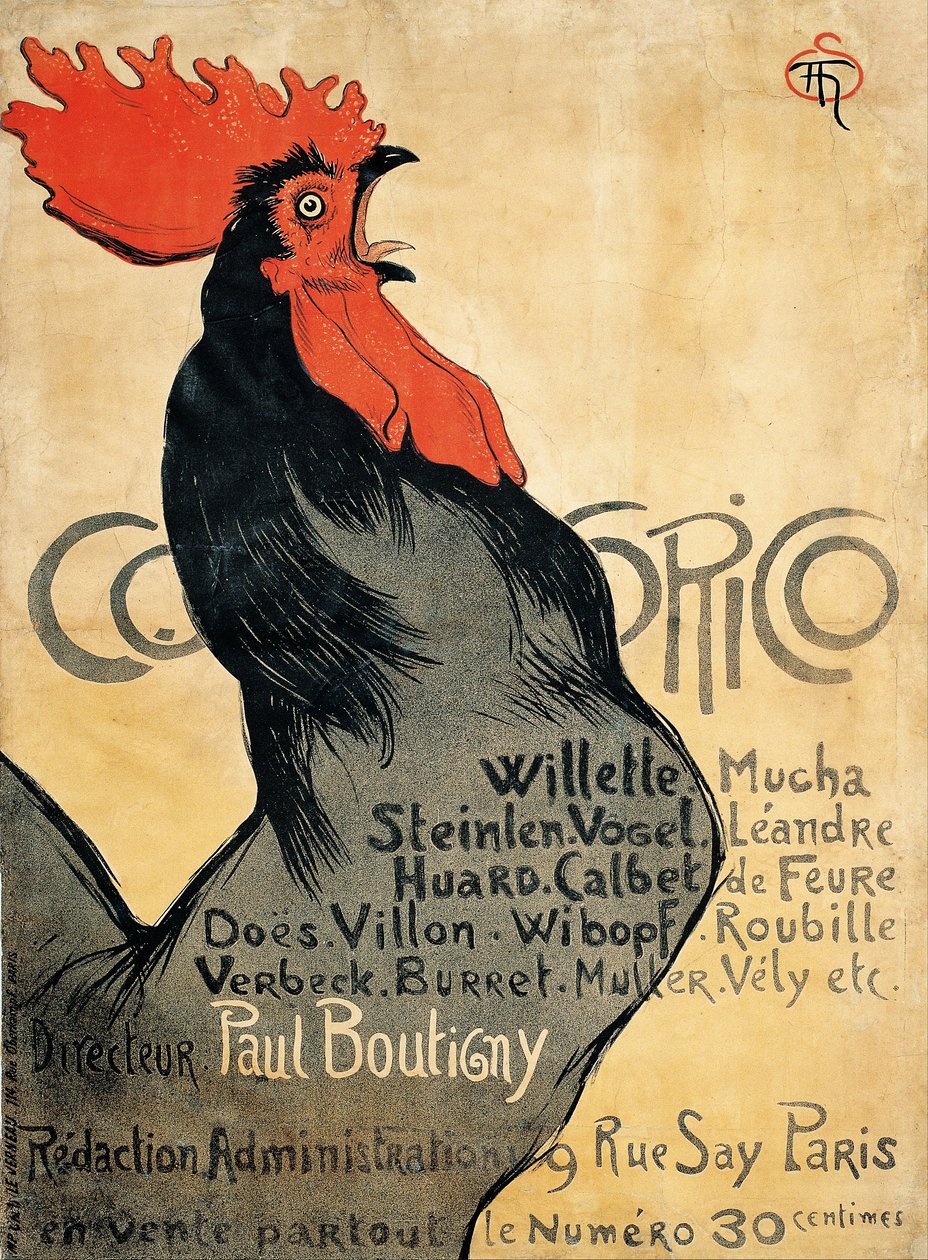 Cocorico autorstwa Théophile Alexandre Steinlen