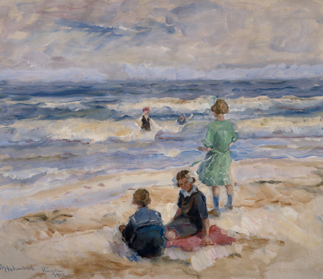 Kąpiące się dzieci autorstwa Thorolf Holmboe