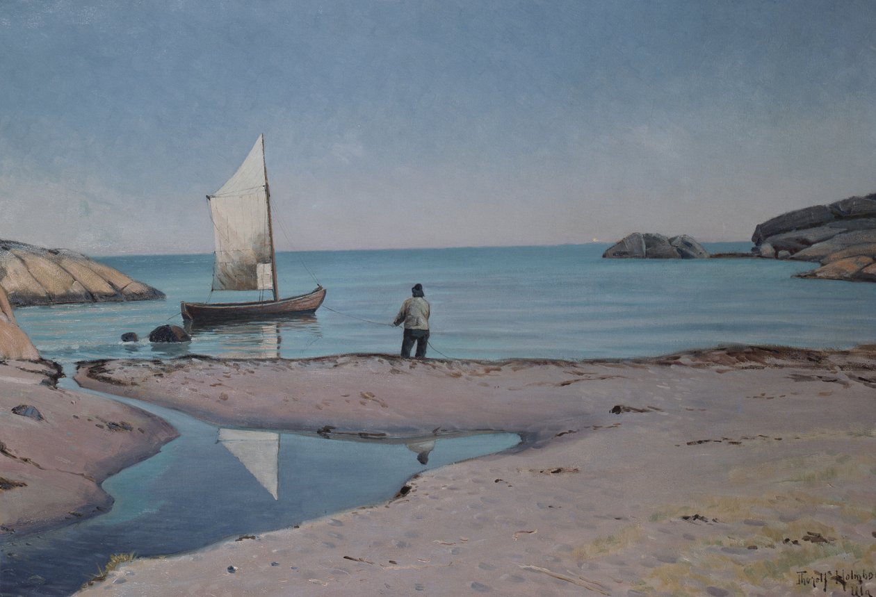 Odcinek plaży w Ula autorstwa Thorolf Holmboe