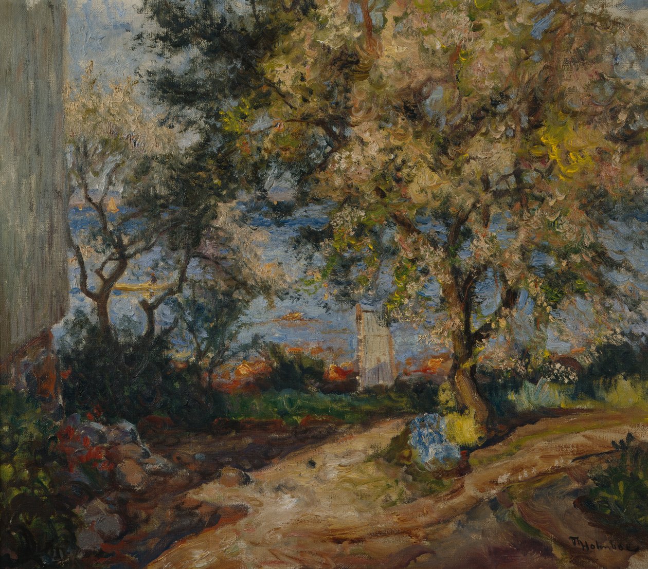Nad morzem, Holmsbu (olej na płótnie) autorstwa Thorolf Holmboe
