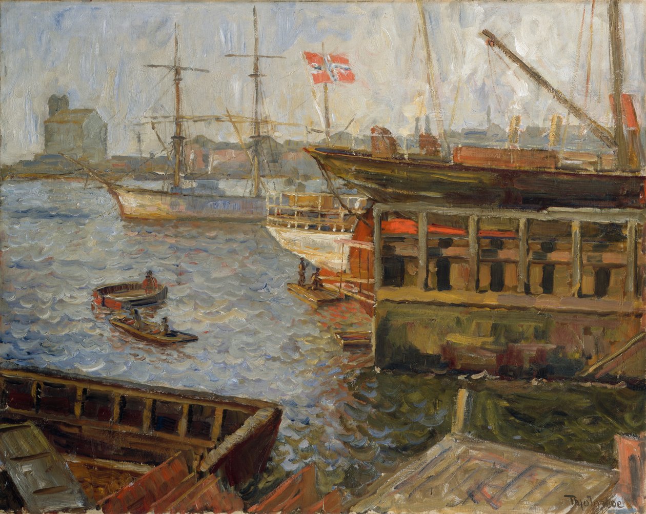 Z Nyland, port w Oslo autorstwa Thorolf Holmboe