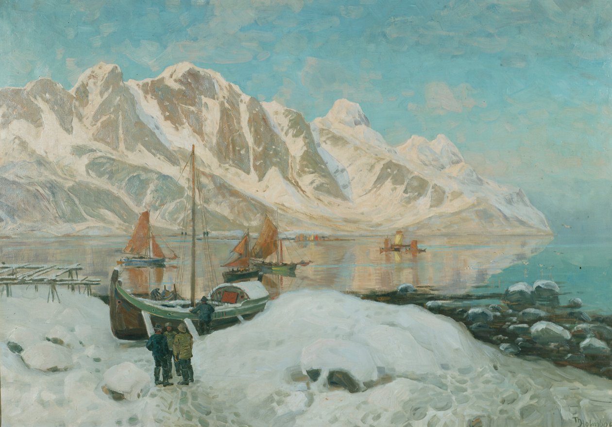 Norwegia Północna (olej na płótnie) autorstwa Thorolf Holmboe