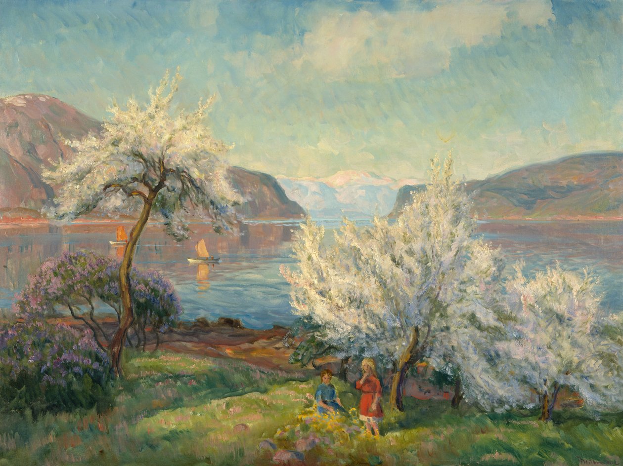 Wiosna (olej na płótnie) autorstwa Thorolf Holmboe