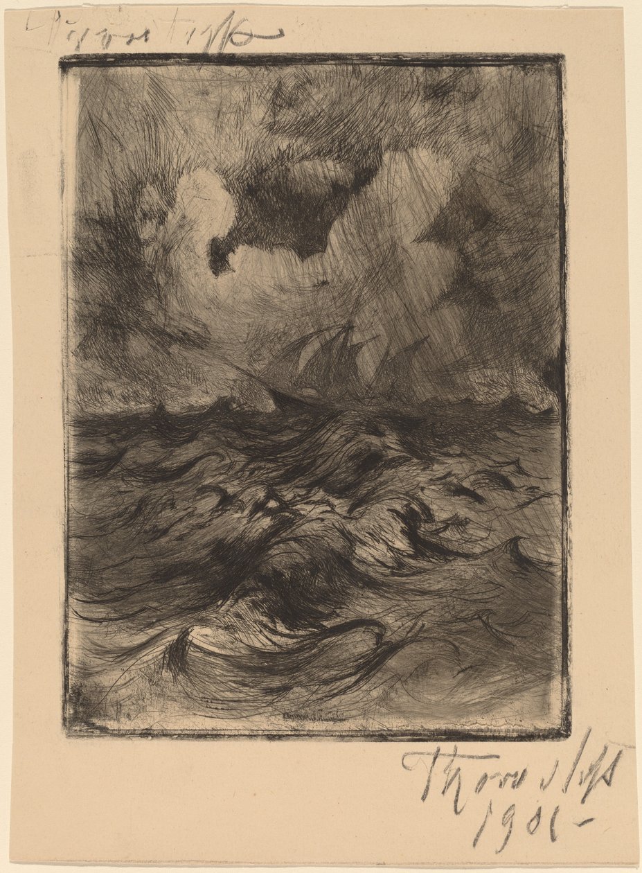 Burza na morzu autorstwa Thorvald Simeon Niss