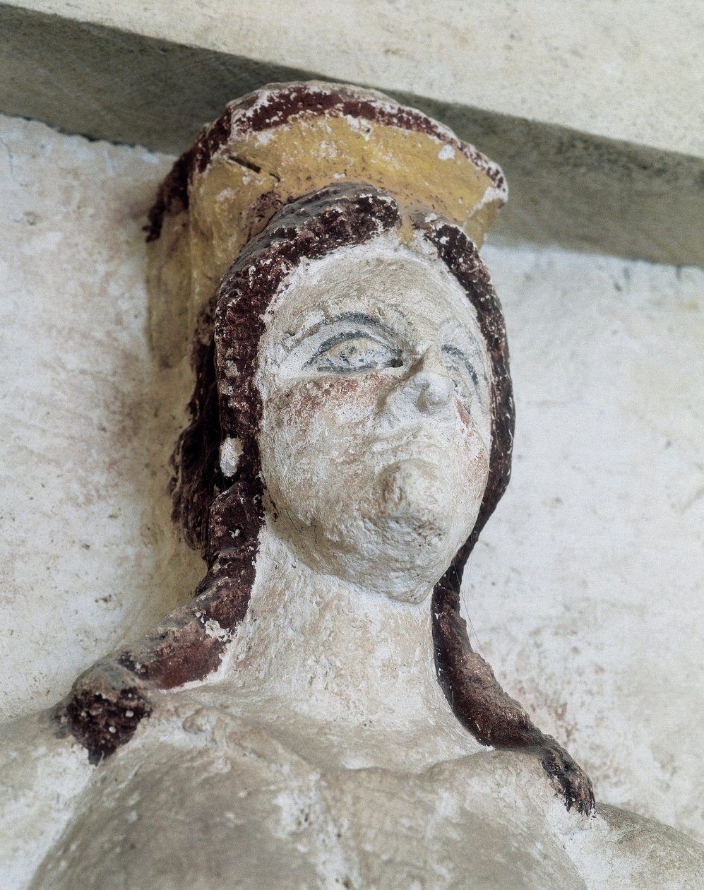 Tracki grobowiec Sveshtari, fragment posągu kobiety w Atlasie, III w. p.n.e. (rzeźba kamienna) autorstwa Thracian Thracian