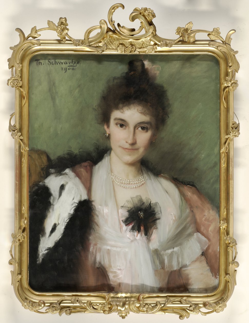 Amelia Eliza van Leeuwen (1862-1923). Żona Christiaana Bernarda Tilanusa, chirurga i ortopedy w Amsterdamie autorstwa Thérèse Schwartze (signed by artist)