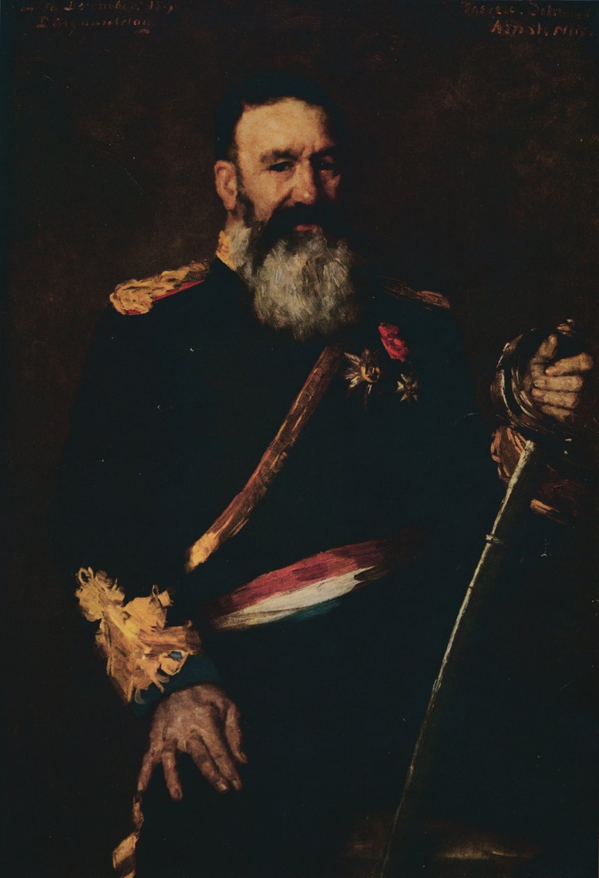 Generał Piet Joubert, głównodowodzący Holenderskiej Republiki Południowej Afryki, 1890. 1914. autorstwa Thérèse Schwartze