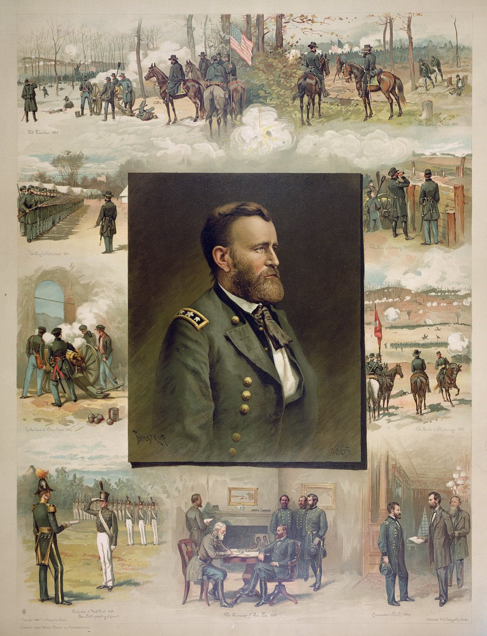 Grant z West Point do Appomattox autorstwa Thure de (after) Thulstrup
