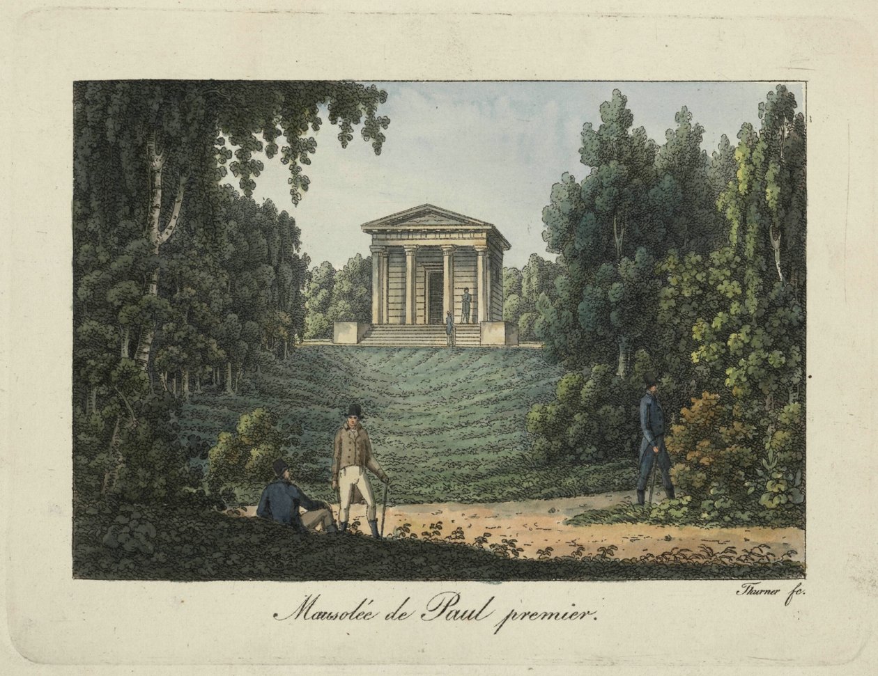 Świątynia Pawła I lub Mauzoleum Pawła I w Parku Pawłowskim, lata 1810. XIX wieku. autorstwa Thurner