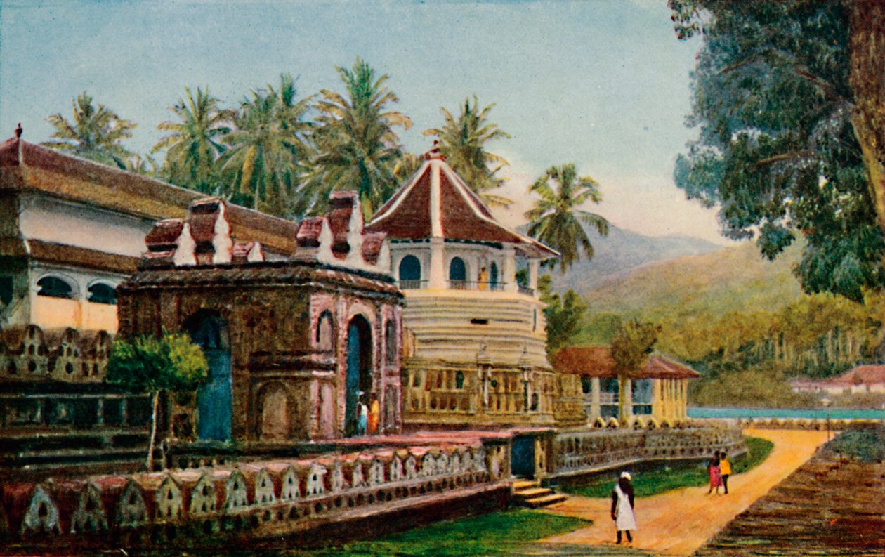 „Świątynia Świętego Zęba, Kandy”, 1913 autorstwa Thyra Creyke Clark