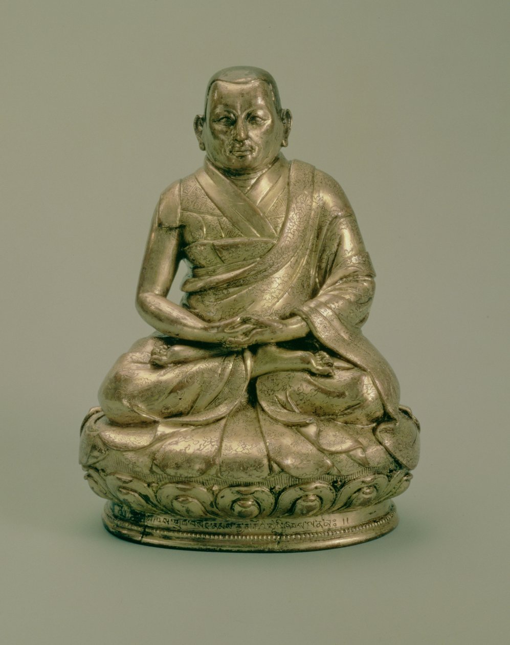 Sonam Gyatso (1543-89), III Dalajlama, XVI-XVII w. (pozłacana miedź) autorstwa Tibetan School