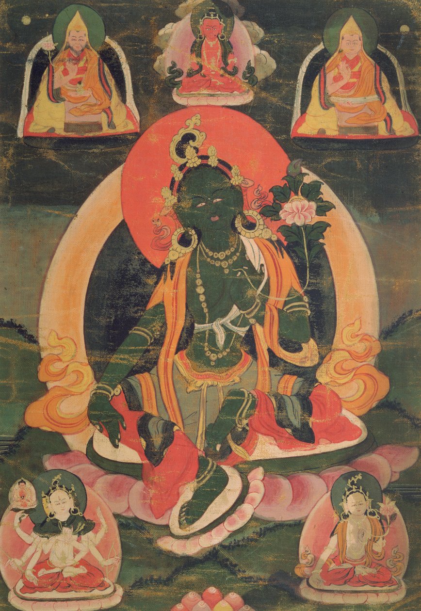 CBL Tb 1836 Zielona Tara (wc i gwasz na bawełnie) autorstwa Tibetan School
