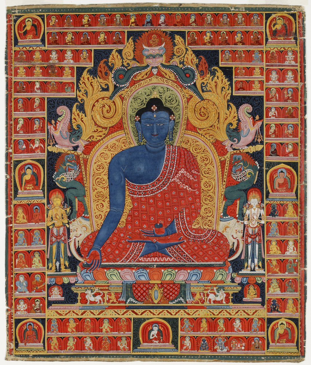 Budda, Najwyższy Uzdrowiciel (nieprzezroczyste wc na bawełnie) autorstwa Tibetan School