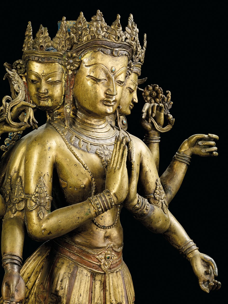 Posąg Ekadashalokeshvara autorstwa Tibetan School