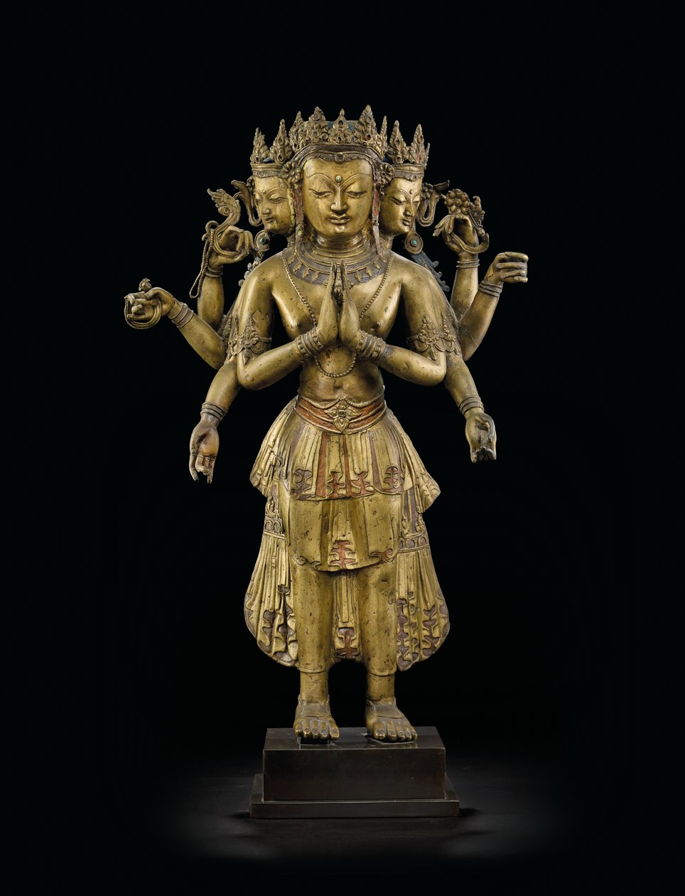Posąg Ekadashalokeshvara autorstwa Tibetan School