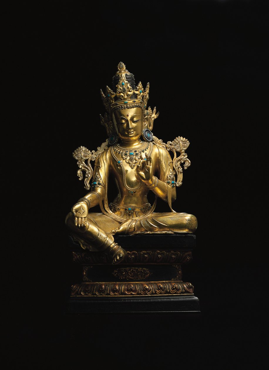 Cesarska figura Awalokiteśwary (patrz także od 474250 do 474254) (z pozłacanego brązu) autorstwa Tibetan School
