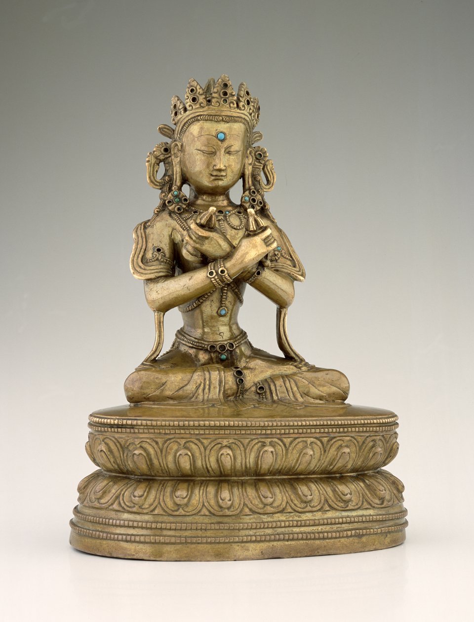 Vajradhara Buddha (stop miedzi i klejnoty) autorstwa Tibetan School
