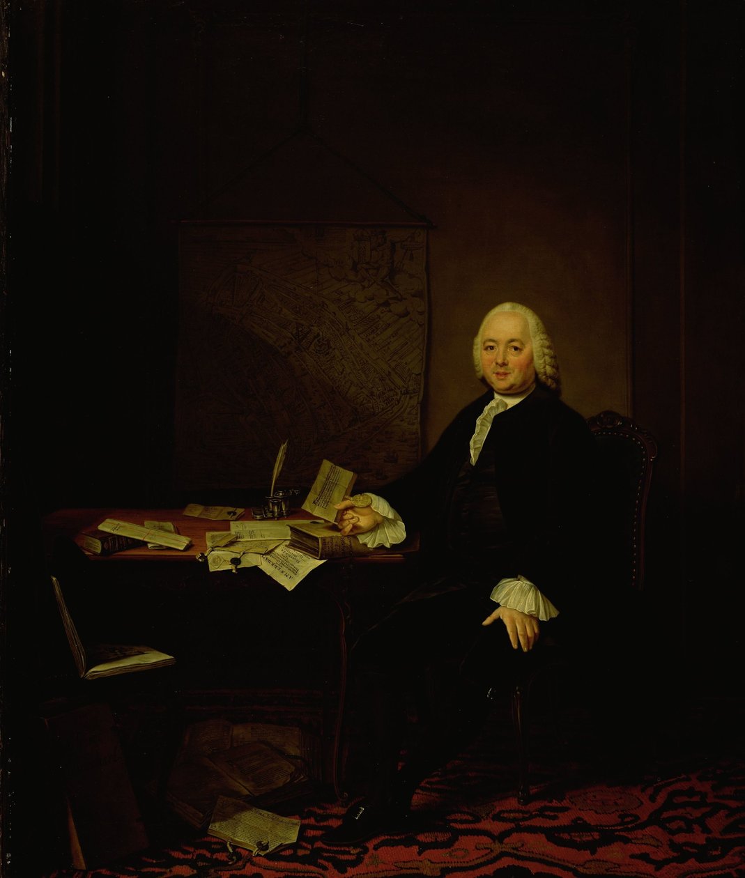 Portret Jana Wagenaara, miejskiego historyka Amsterdamu autorstwa Tibout Regters