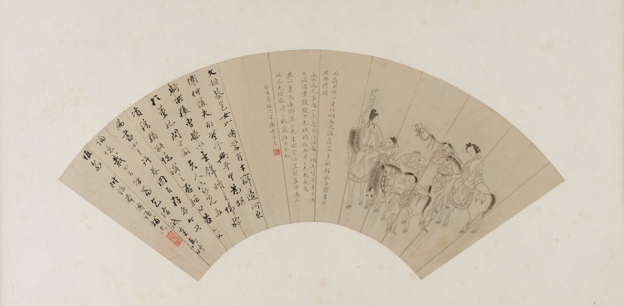 Powrót Cai Wenji do Chin, dynastia Qing, prawdopodobnie 1813 (tusz na papierze) autorstwa Tiezhou