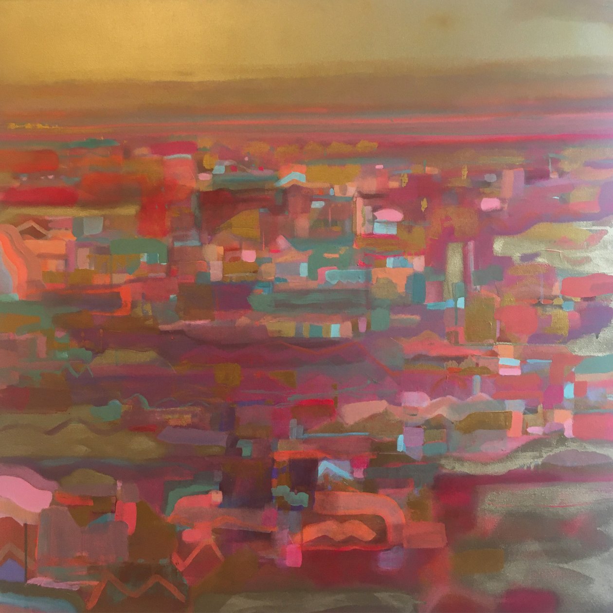 Gold Sky Orange Stripe Horizon autorstwa Tiffany Lynch
