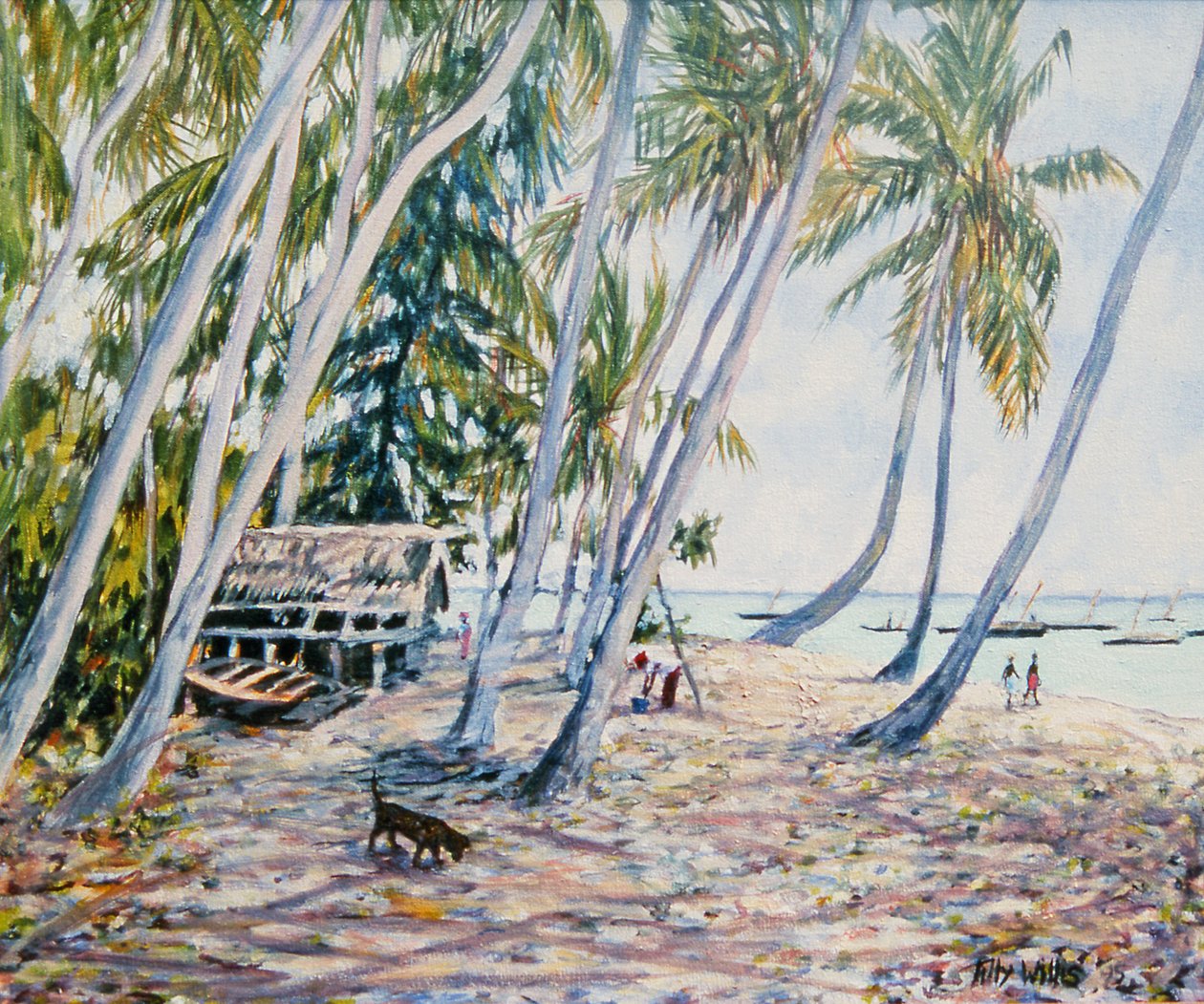 Szeleszczące Palmy, Zanzibar, 2002 autorstwa Tilly Willis