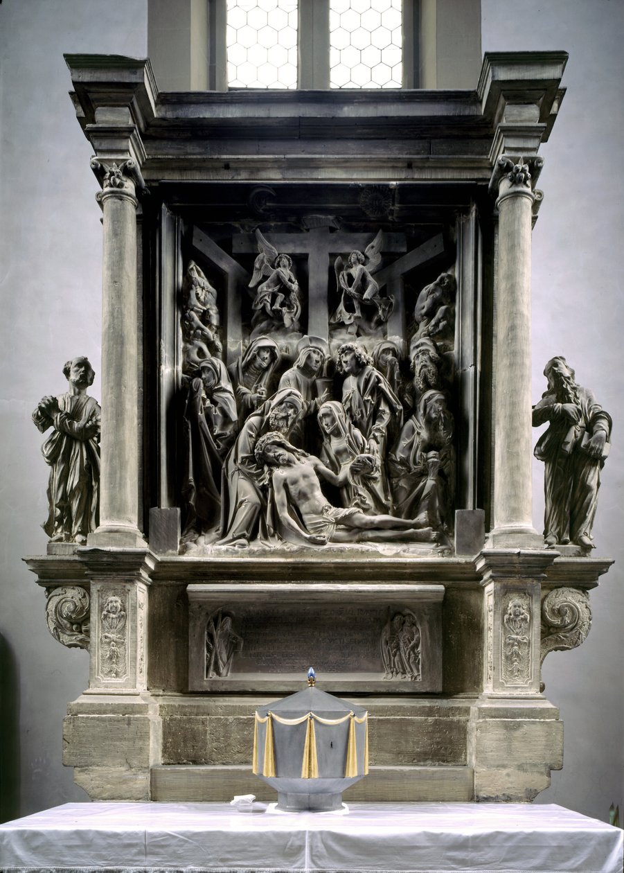 Ołtarz przedstawiający Opłakiwanie Chrystusa, ok.1526 autorstwa Tilman Riemenschneider