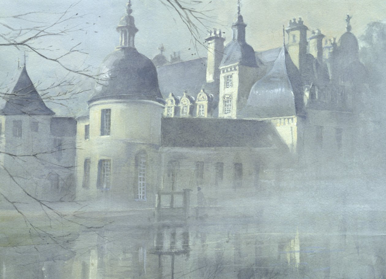 Chateau Tanlay, Tonnere, Burgundia (wc na papierze) autorstwa Tim Scott Bolton