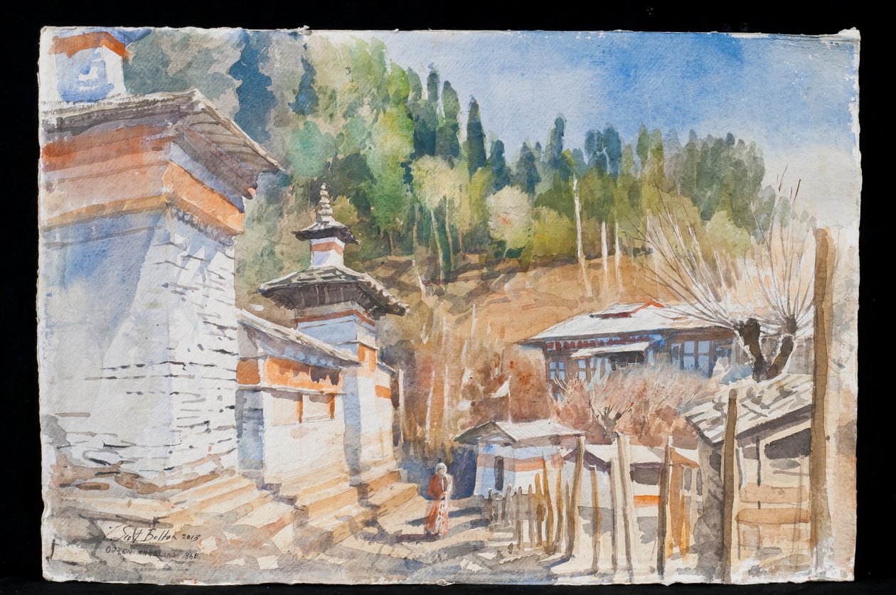 Ściana modlitewna Ogayen Choling, Bhutan, 2018 autorstwa Tim Scott Bolton