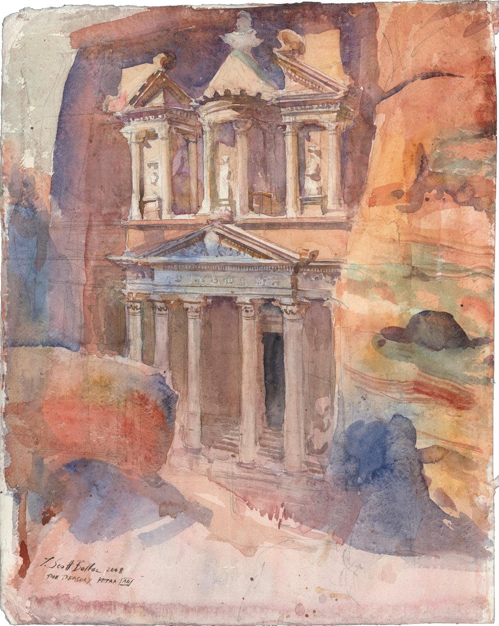 Petra Jordan,2008 (wc na papierze) autorstwa Tim Scott Bolton