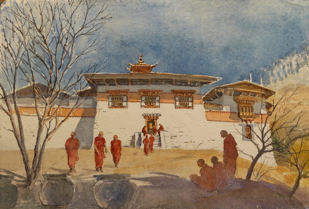 Simtokha Dzong autorstwa Tim Scott Bolton