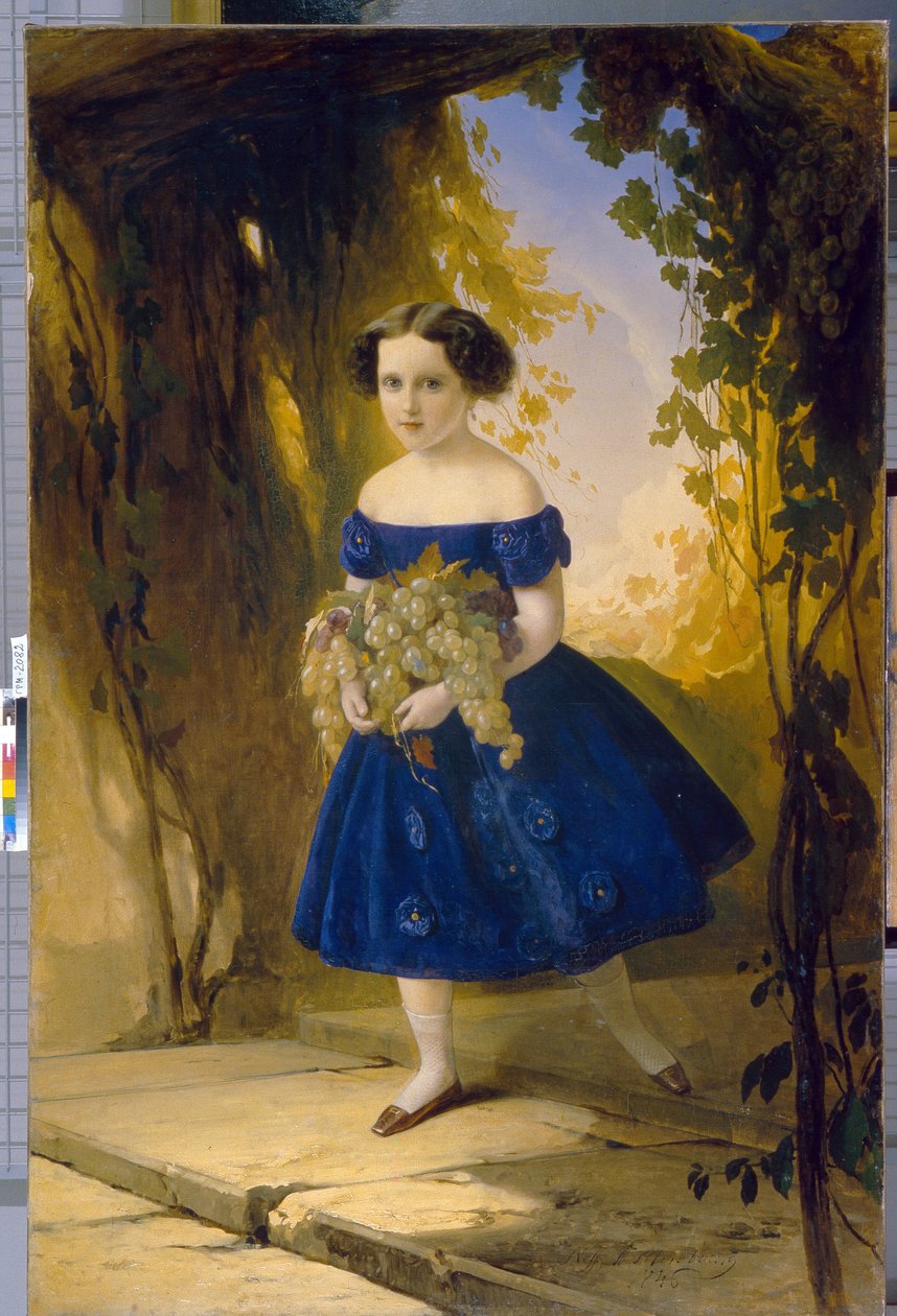 Księżniczka Maria Maksymilianowa z Leuchtenbergu (1841-1914), dziecko. Obraz Timofei Andreyevich Neff (1805-1876), olej na płótnie autorstwa Timofei Andreyevich Neff