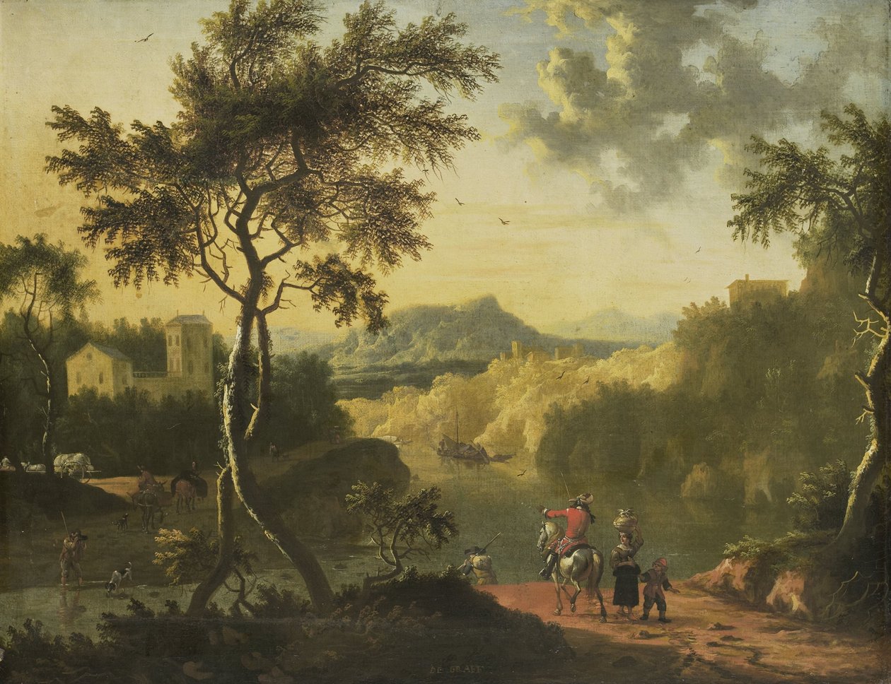 Włoski krajobraz autorstwa Timotheus de Graef (attributed to)