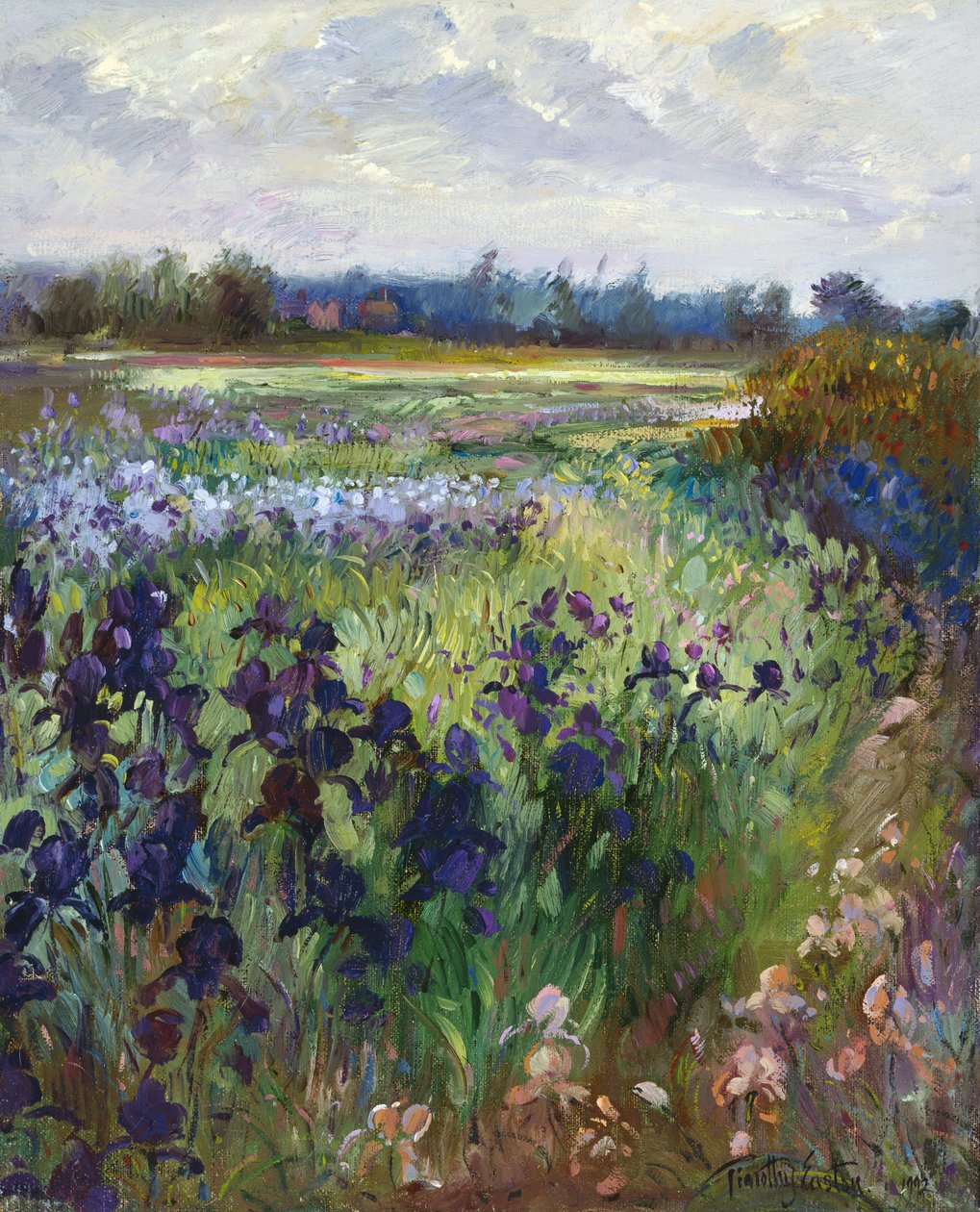 Przez Great Green, Burgate, 1992 autorstwa Timothy Easton