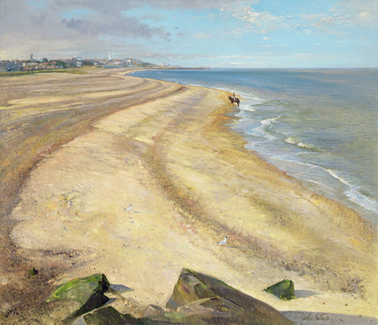 Krzywa plaży w kierunku Southwold autorstwa Timothy Easton