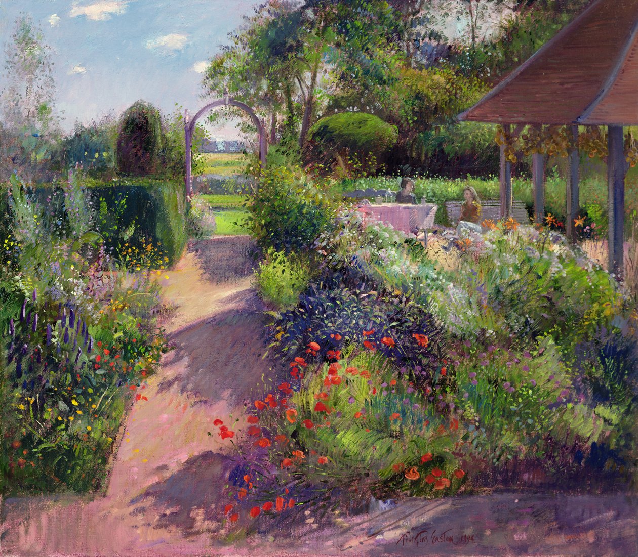 Poranna przerwa w ogrodzie, 1994 autorstwa Timothy Easton
