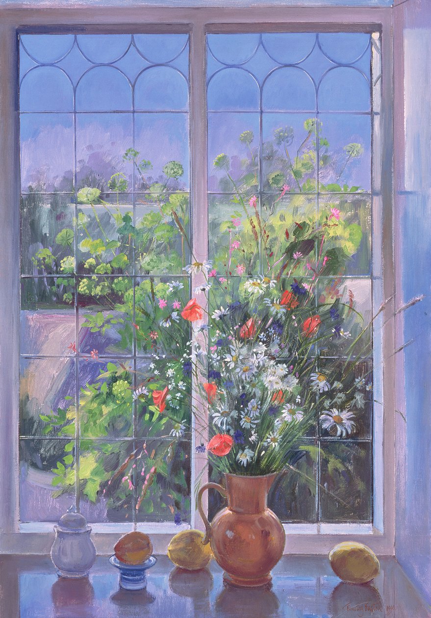 Letnie kwiaty o zmierzchu, 1990 autorstwa Timothy Easton