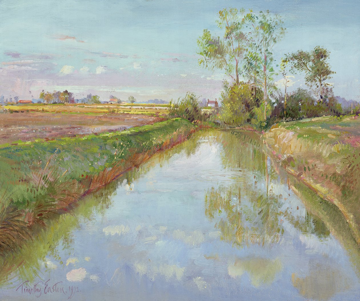 Basen z rybami, jesień autorstwa Timothy Easton