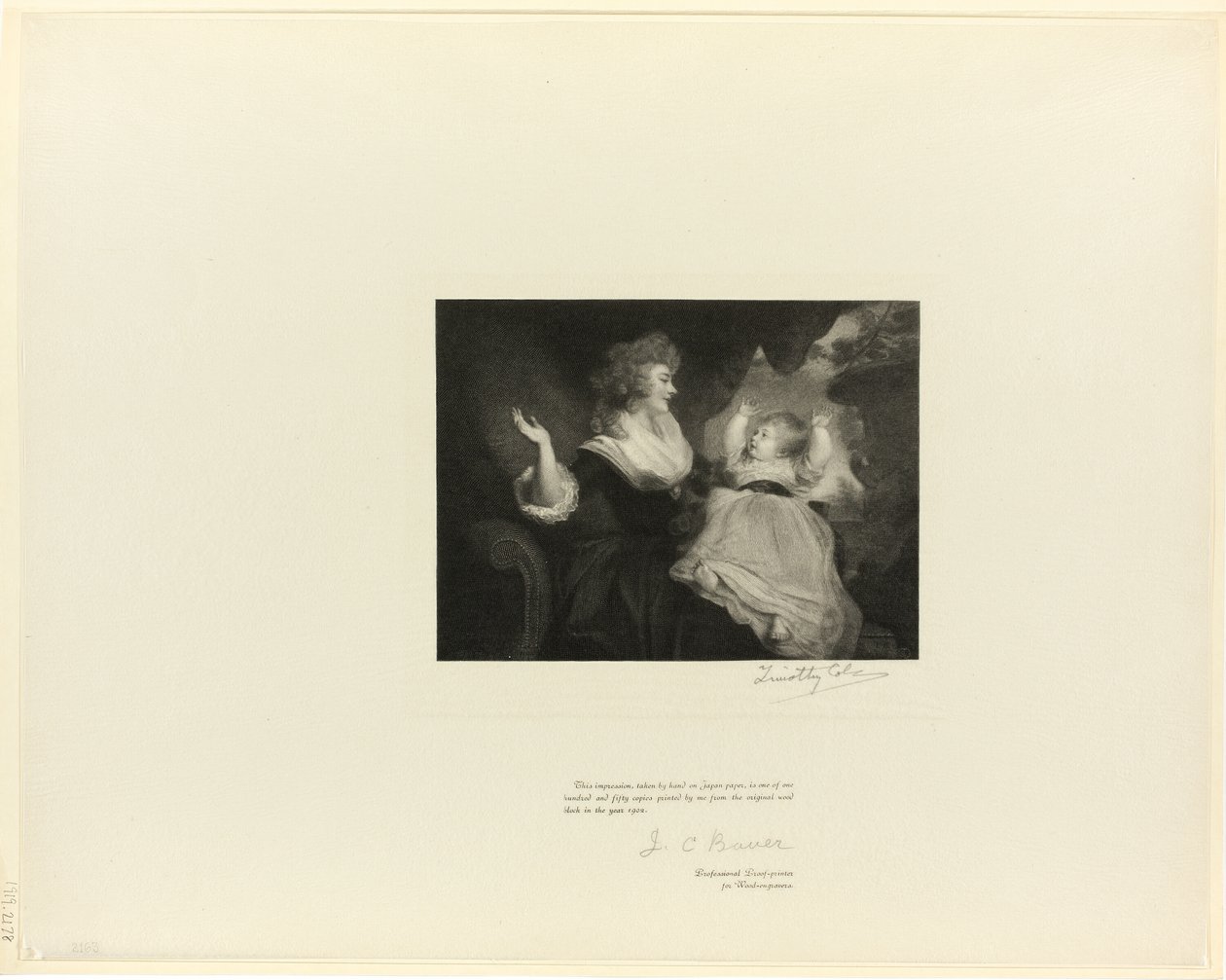 Księżna Devonshire i dziecko, od Old English Masters autorstwa Timothy Cole