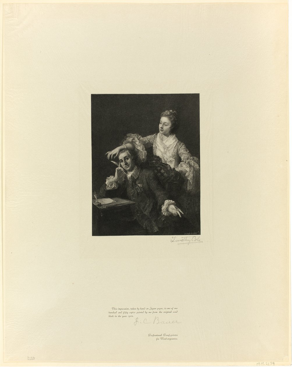 Garrick i jego żona, z Old English Masters autorstwa Timothy Cole