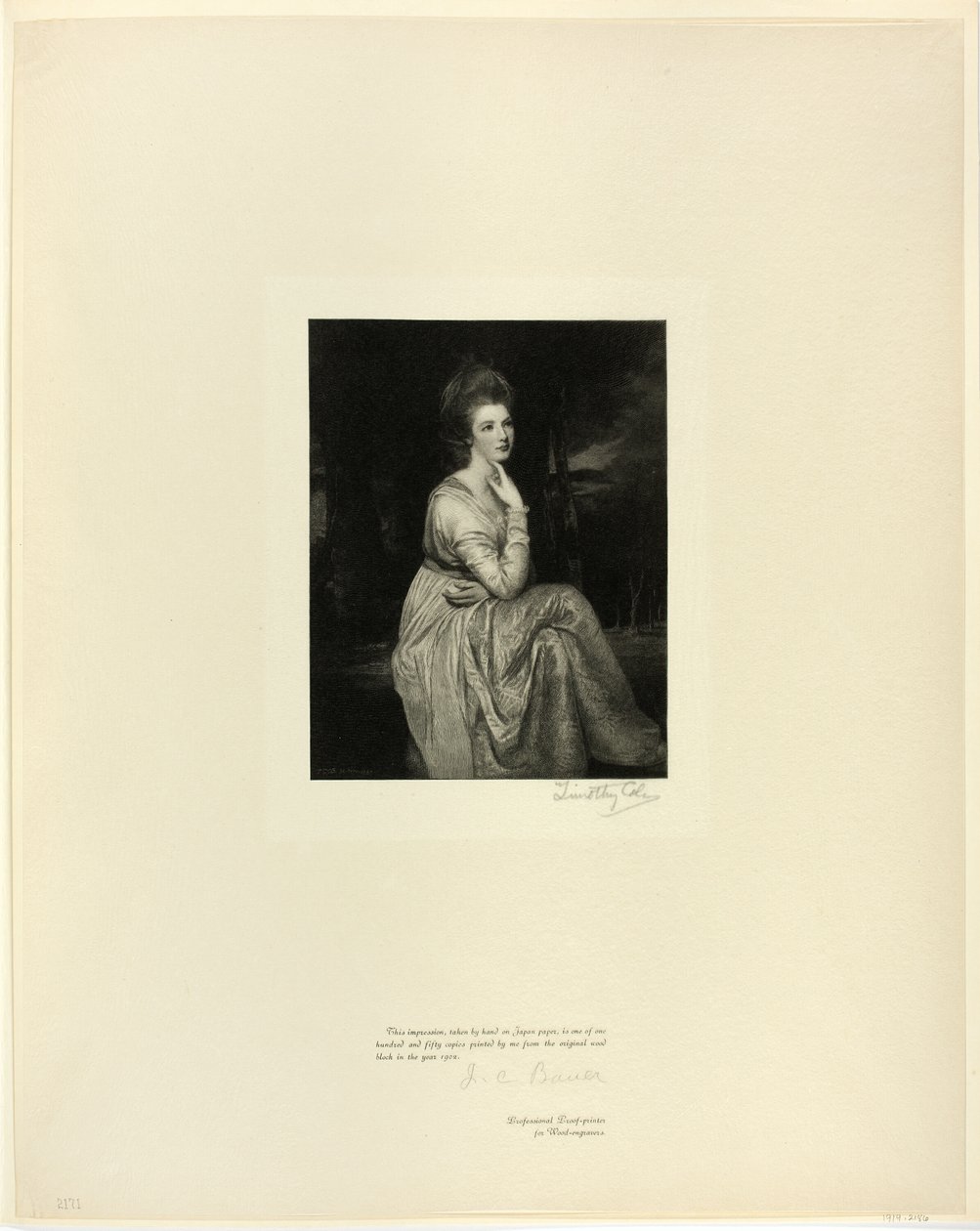 Lady Derby, od Old English Masters autorstwa Timothy Cole