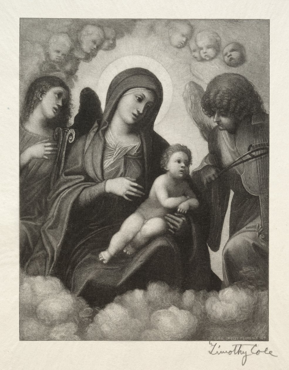Starzy włoscy mistrzowie: Madonna z Dzieciątkiem w chwale, 1891. autorstwa Timothy Cole