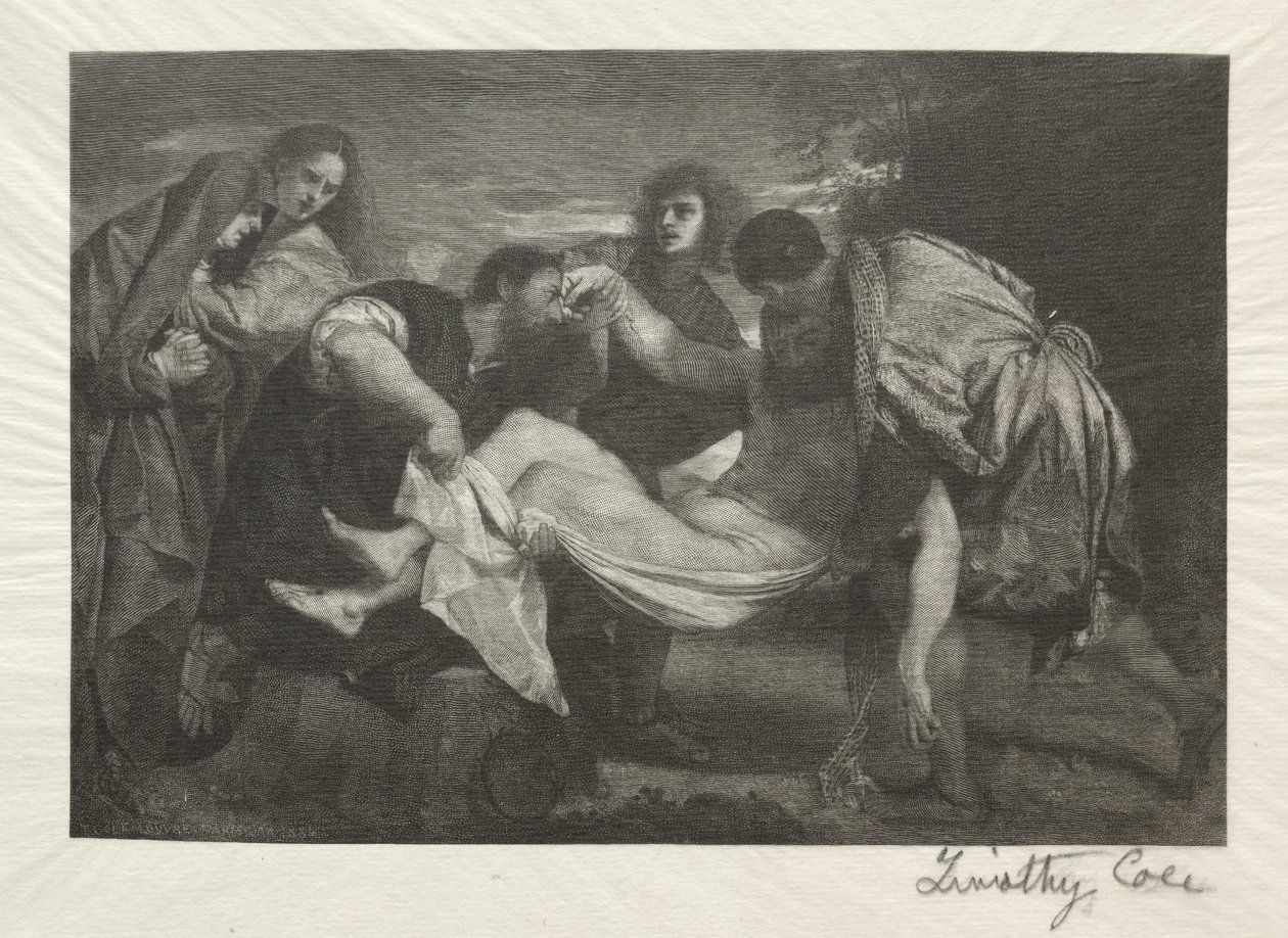 Starzy włoscy mistrzowie: złożenie do grobu, 1889. autorstwa Timothy Cole