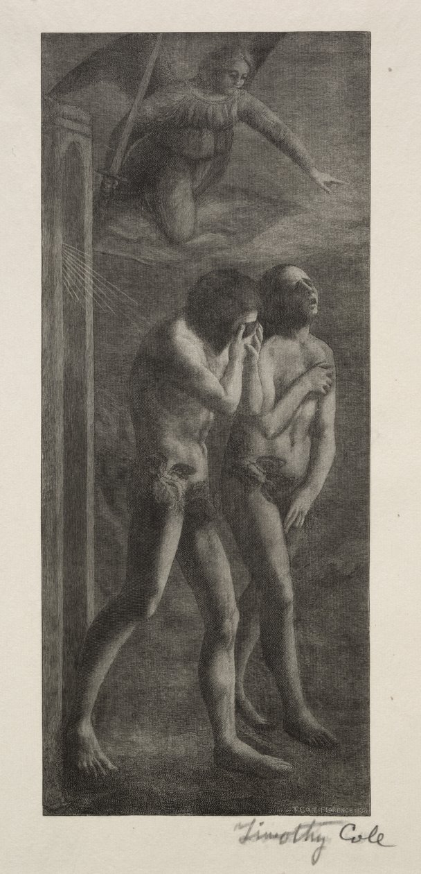 Starzy włoscy mistrzowie: Wypędzenie z raju, 1888. autorstwa Timothy Cole