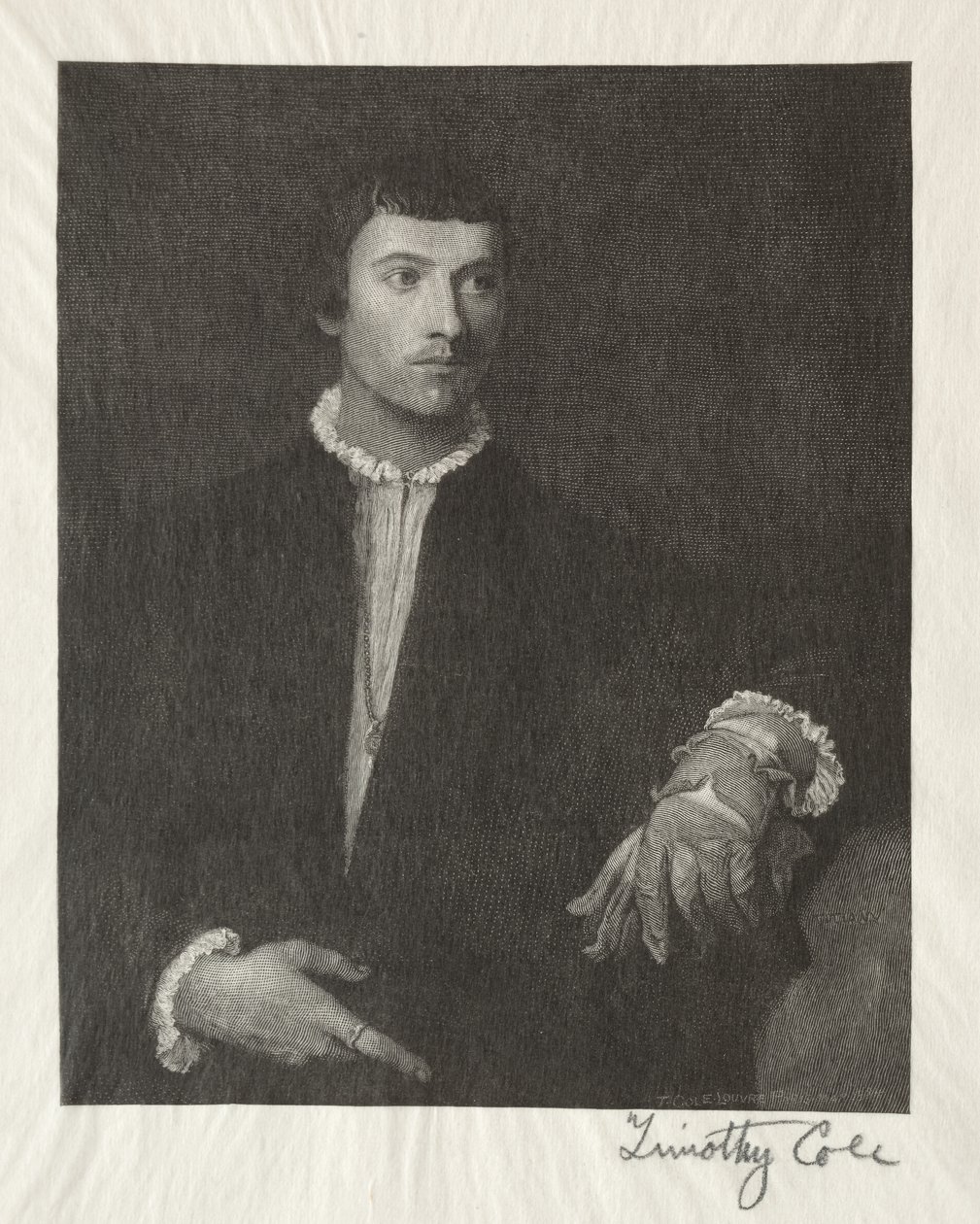 Starzy włoscy mistrzowie: Człowiek w rękawiczkach, 1887. autorstwa Timothy Cole