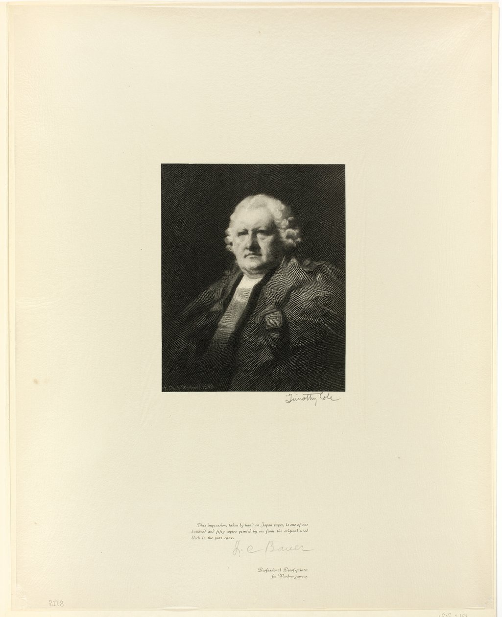 Portret Lorda Newtona ze staroangielskich mistrzów autorstwa Timothy Cole