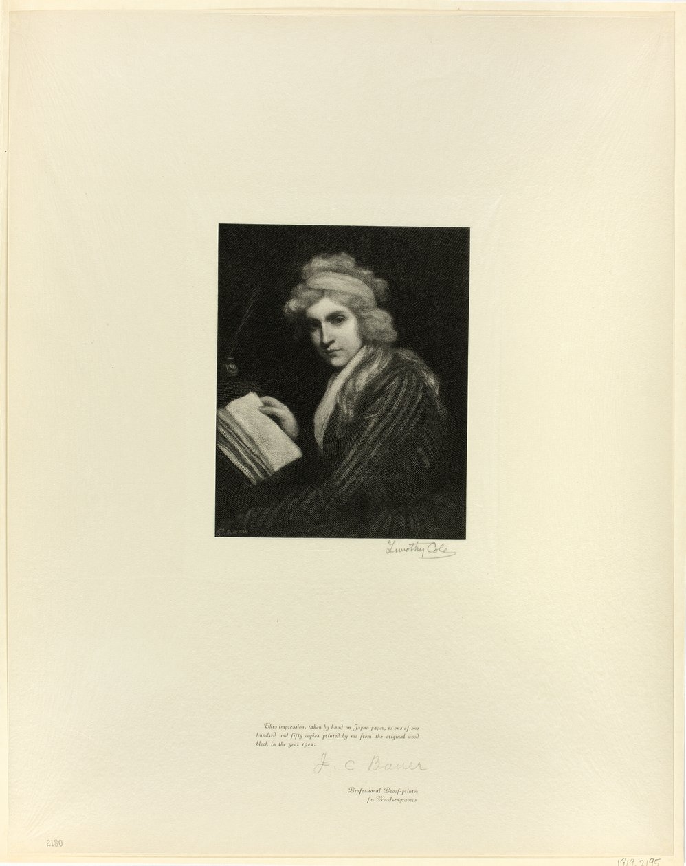 Portret Mary Wollstonecraft ze staroangielskich mistrzów autorstwa Timothy Cole