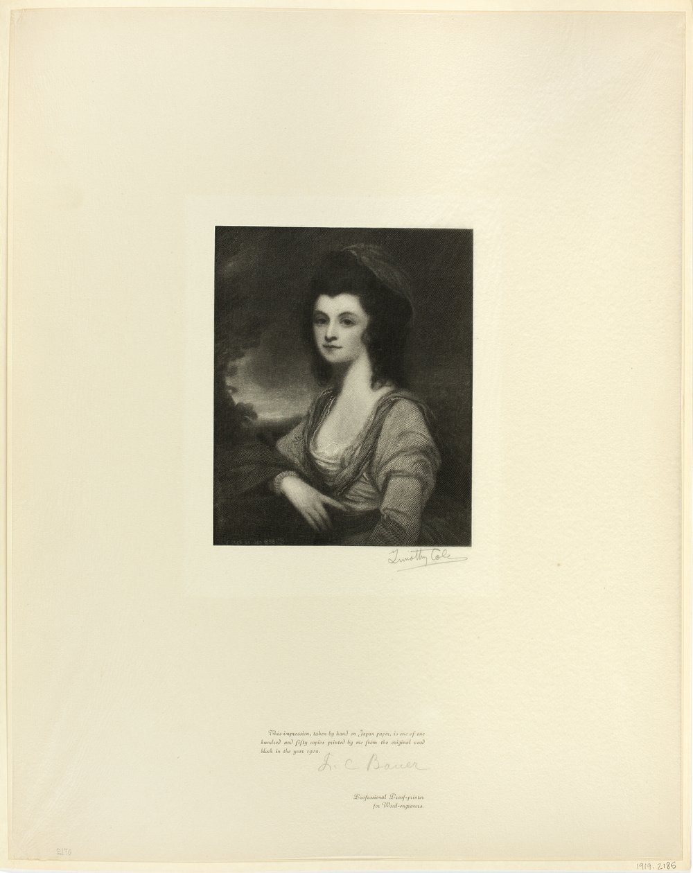 Portret pani Davies ze staroangielskich mistrzów autorstwa Timothy Cole