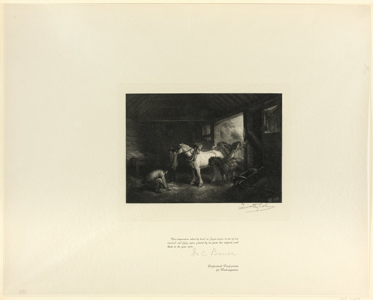 Stabilne wnętrze, od Old English Masters autorstwa Timothy Cole