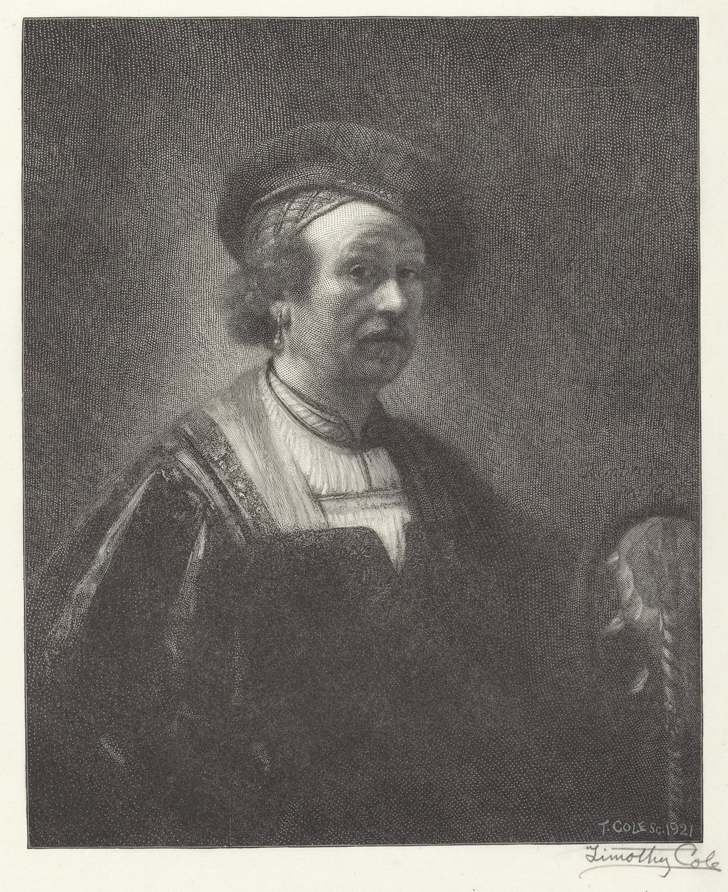 Rembrandta autorstwa Timothy Cole after Rembrandt van Rijn